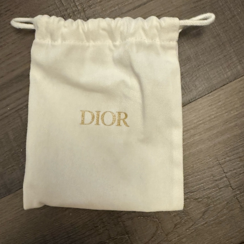 Dior Ivory Drawstring Bag